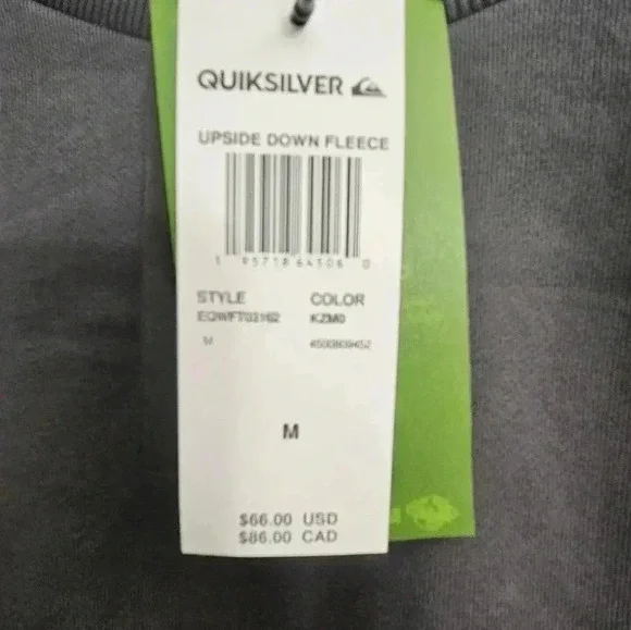 Quicksilver long-sleeved gray & black medium - Picture 9 of 9